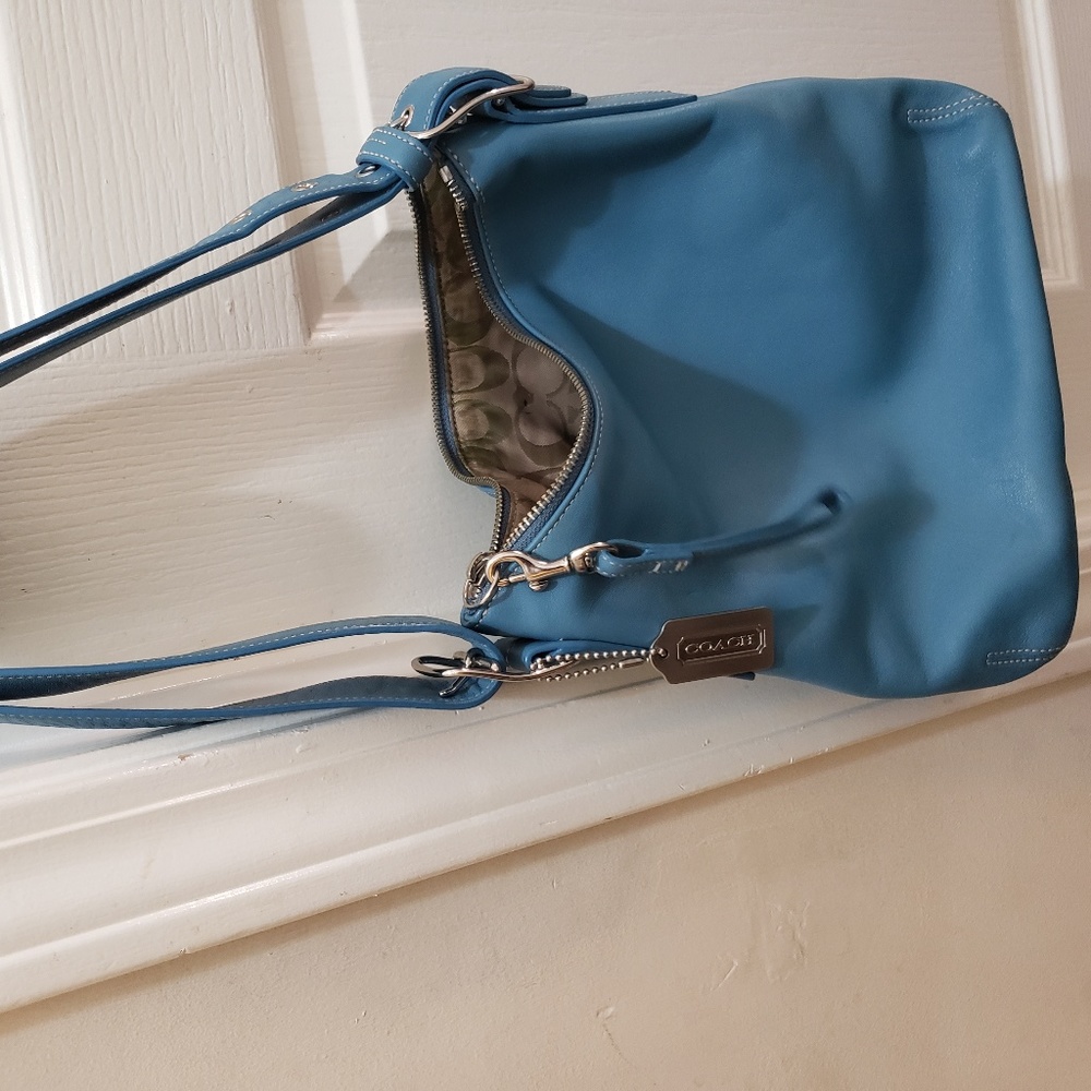 Coach blue hobo shoulder purse